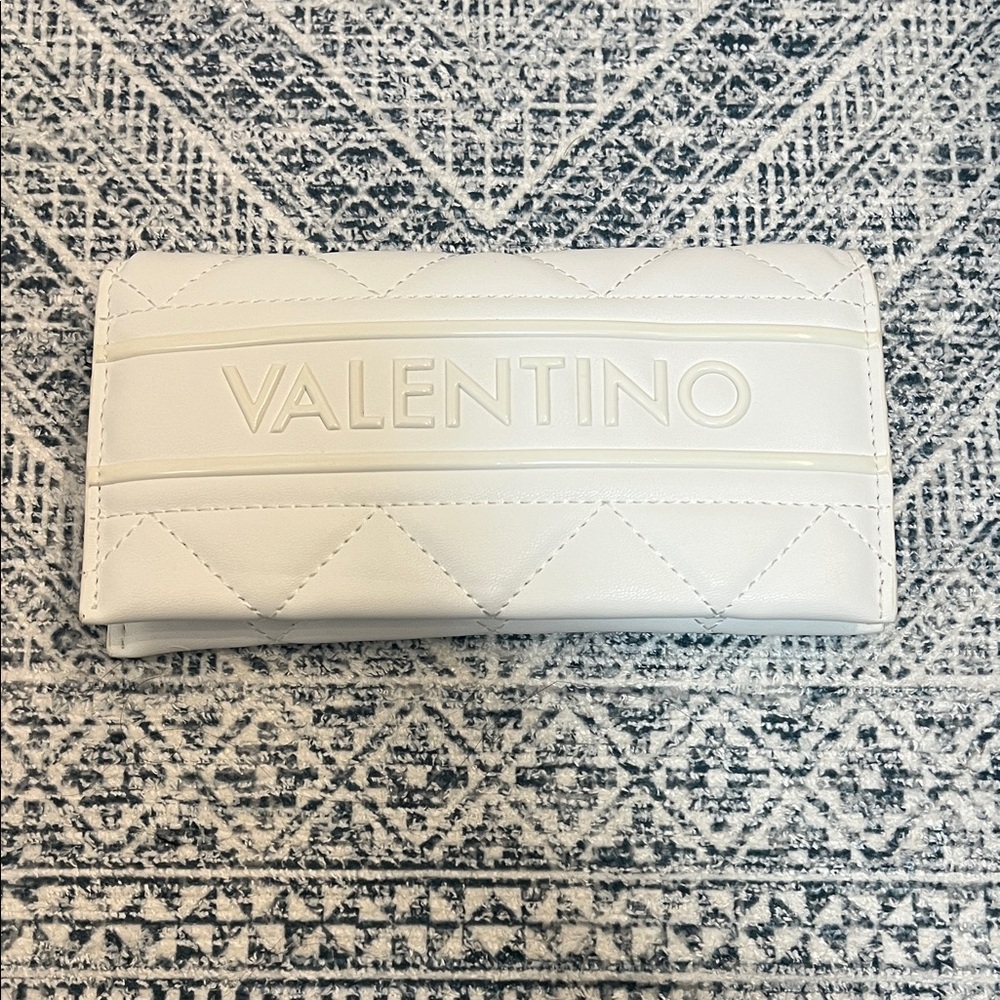 Valentino Ivory Quilted Clutch/Wallet